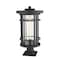Z-Lite Jordan 1 Light Outdoor Pier Mounted Fixture, Black And Clear Seedy 570PHXL-533PM-BK - alternate 2